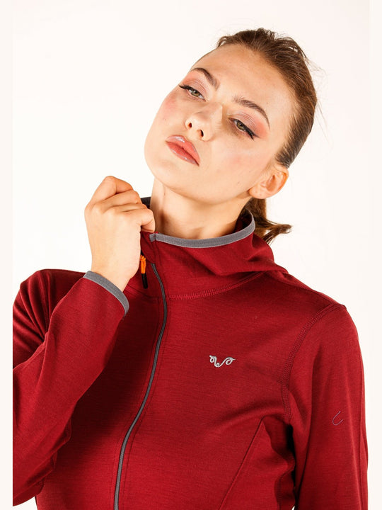 MARIN- Aktivni ženski duks sa kapuljačom 100% merino vuna