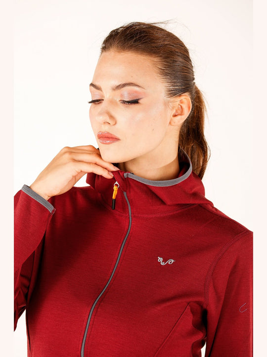 MARIN- Aktivni ženski duks sa kapuljačom 100% merino vuna