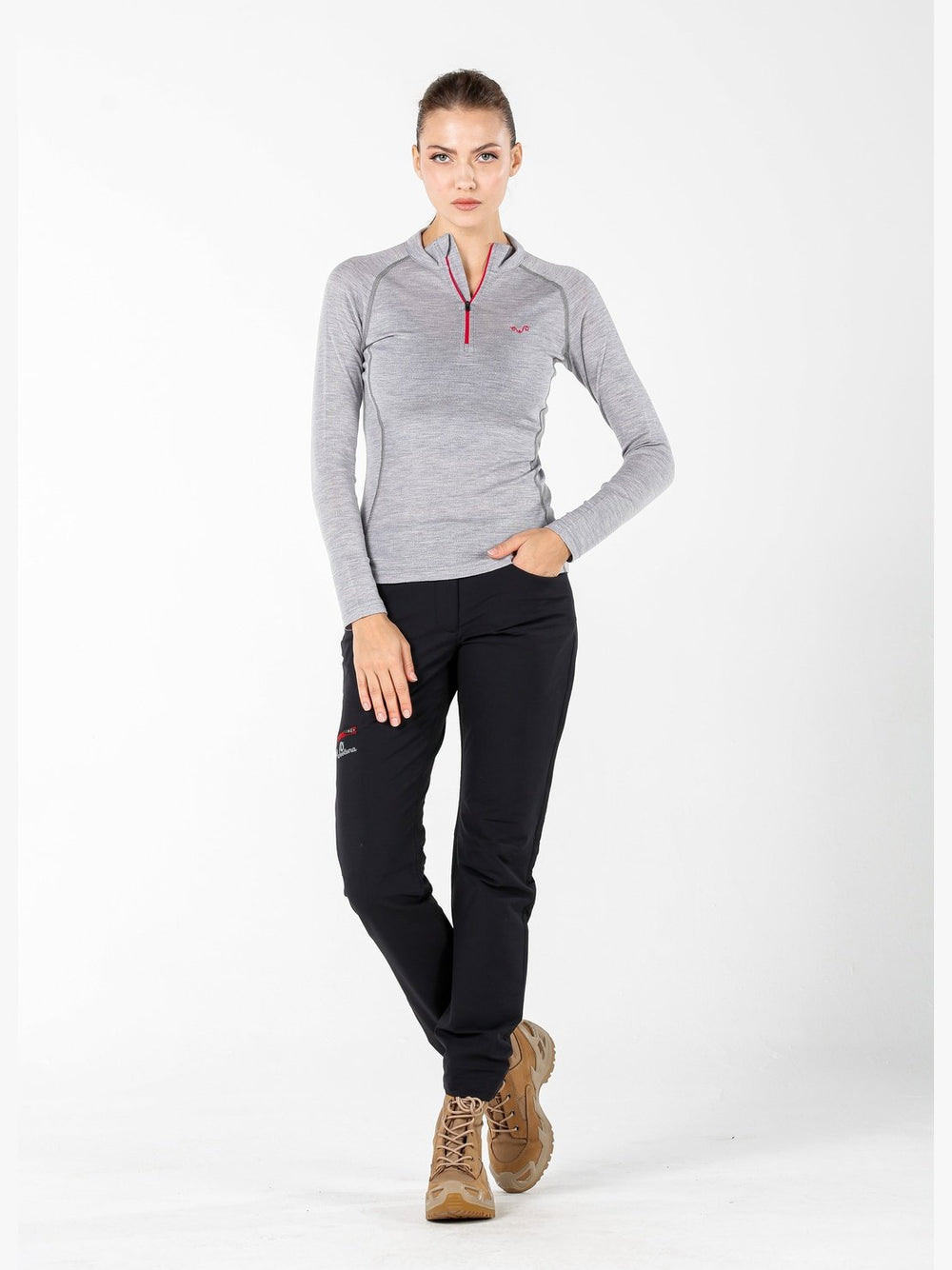 VEGA- Aktivni veš 100% merino vuna ženska bluza 1/4 Zip