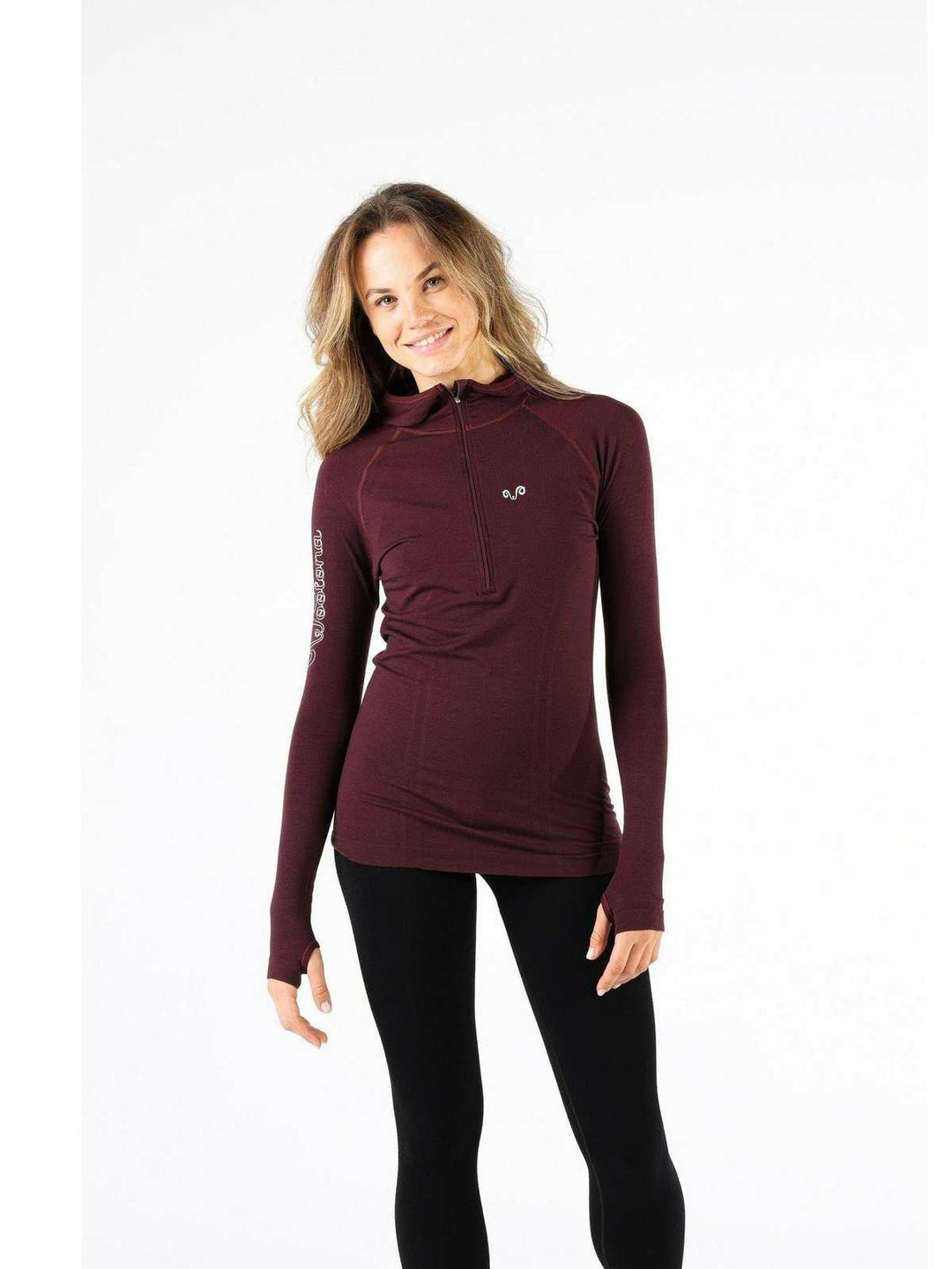 DOCCA- Aktivni veš Seamless zip merino duks