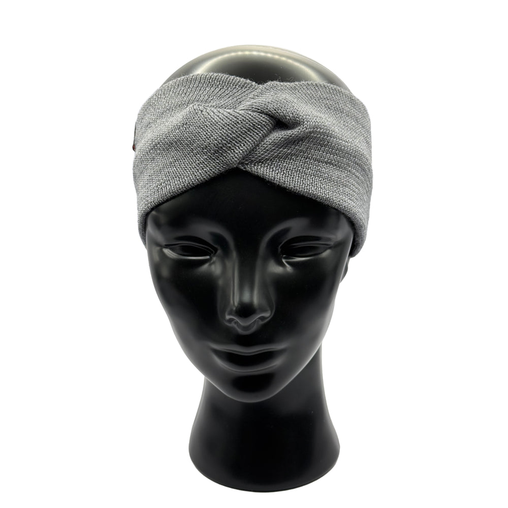 Ženska traka za glavu od 100% merino vune | Set 2 kom – antracit + siva
