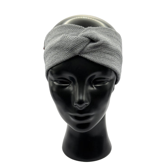 Ženska traka za glavu od 100% merino vune | Set 2 kom – antracit + siva