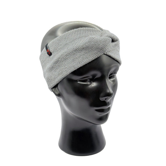 Ženska traka za glavu od 100% merino vune | Set 2 kom – antracit + siva