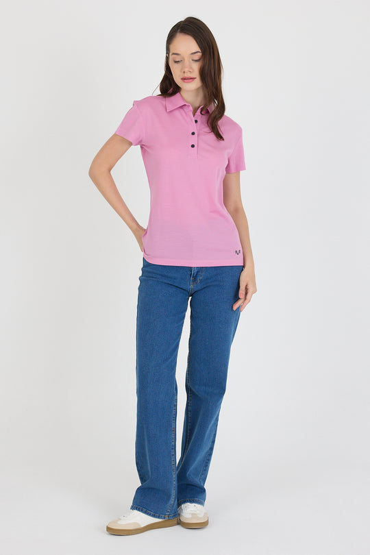 Polo pique women majica 100% merino vuna
