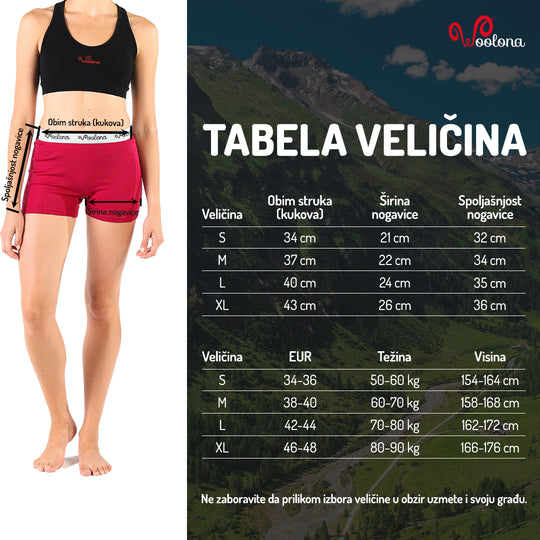 ZELUS- Aktivni veš ženske bokserice set X2 - 100% Merino vuna