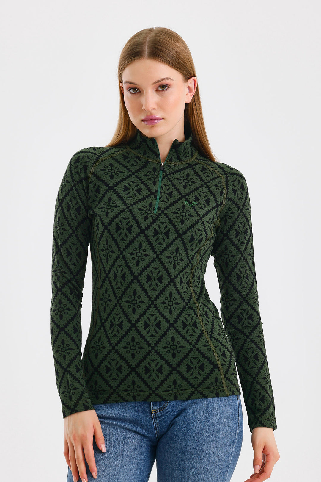 VENUS- Aktivni veš 100% merino vuna zenska bluza 1/4 Zip