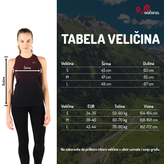 ZEY- Aktivna  majica Seamless merino atlet